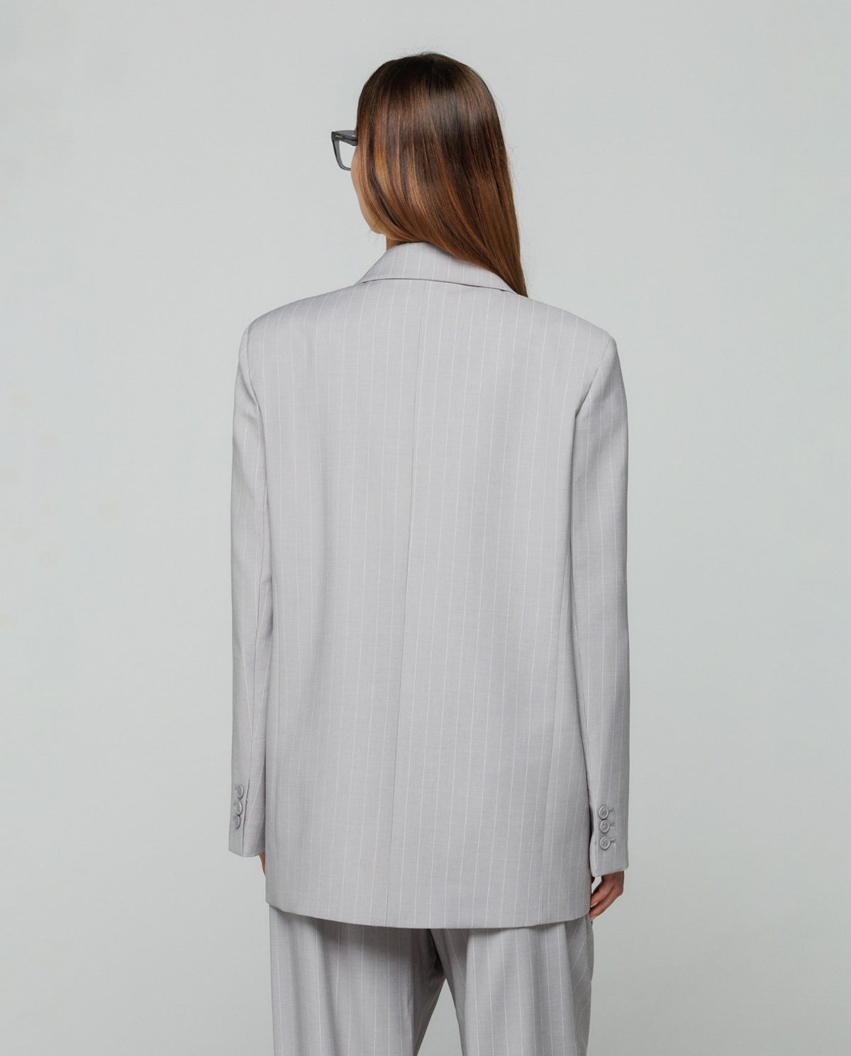Hinnominate Giacca Gessata Doppipetto in Poliviscosa Grigio HMABW01775