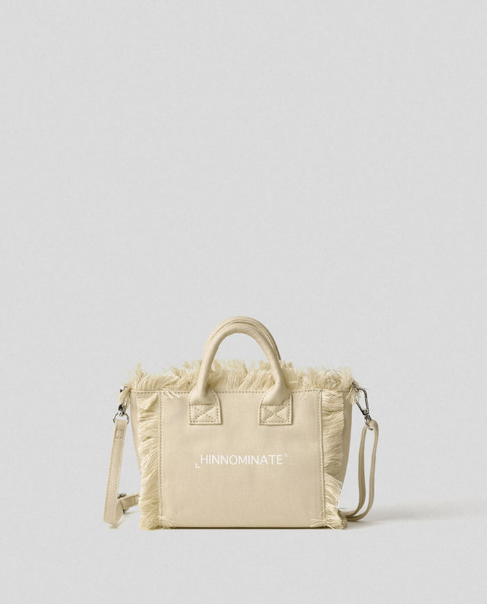 Borsa a Mano in Canvas Piccola con Stampa Safari HMACW00102