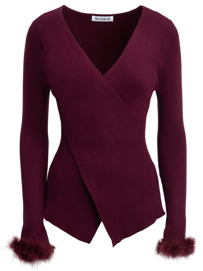 Influencer Maglie Plum Polsini Pelliccia