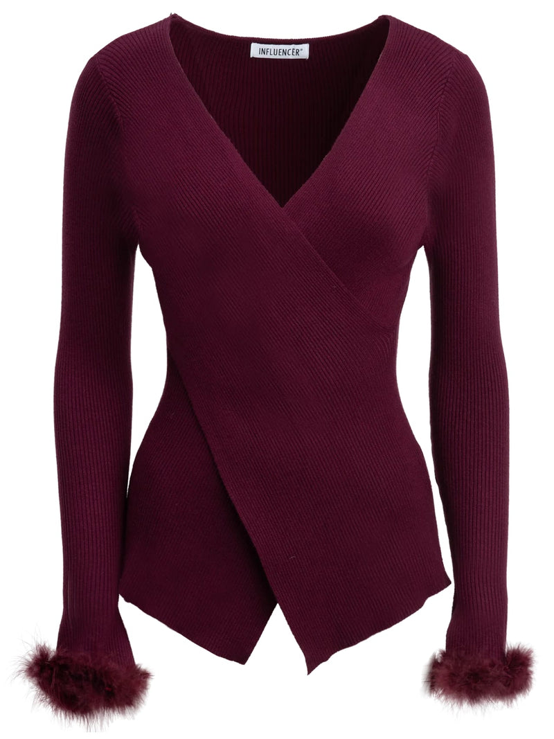 Influencer Maglie Plum Polsini Pelliccia