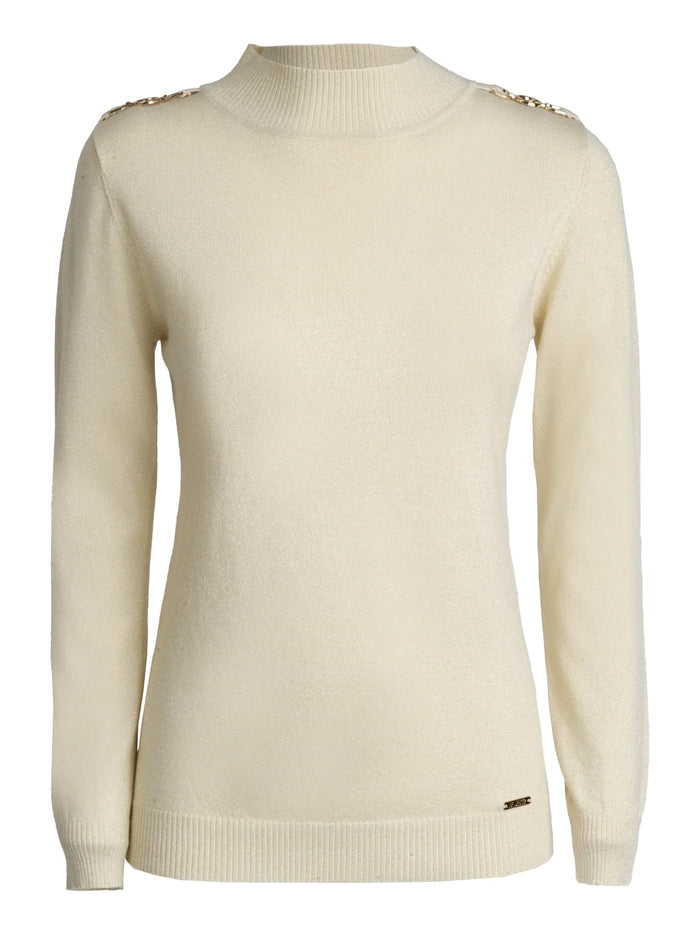 Influencer Maglie Ivory Dettagli Spalla