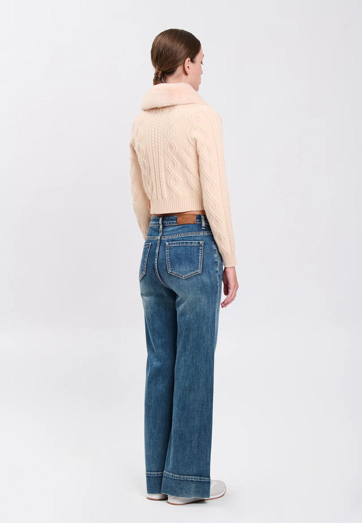 Influencer Maglie Ivory Collo Pelliccia