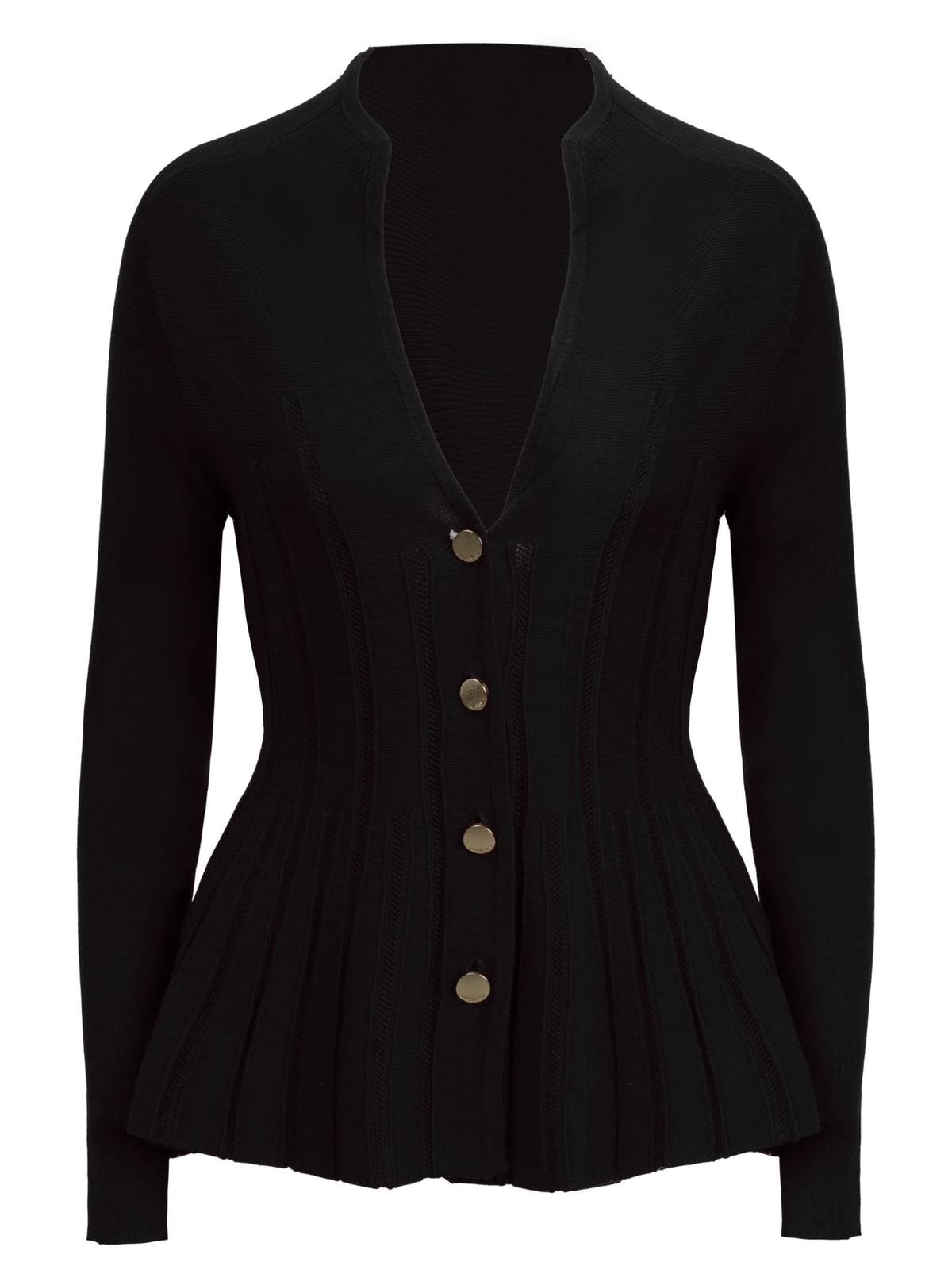 Influencer Maglie Black Bottoni Metallici