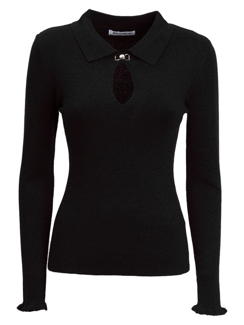 Influencer Maglia Black Cut-Out
