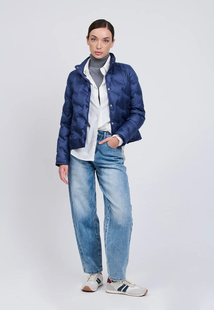 Influencer Giubbino Indigo Collo Alto