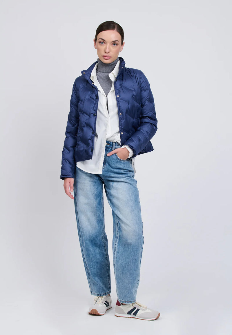 Influencer Giubbino Indigo Collo Alto
