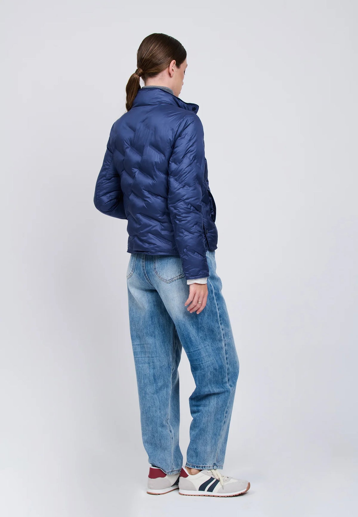 Influencer Giubbino Indigo Collo Alto