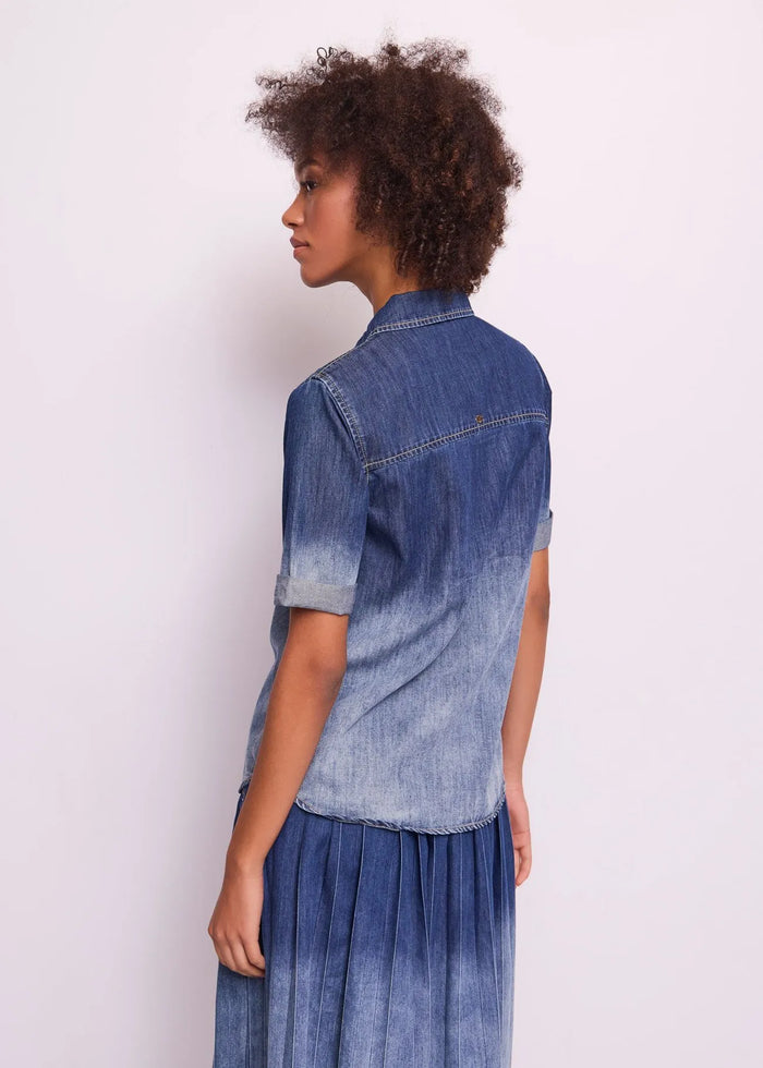Camicia in Chambray a Maniche Corte Donna 511BD46002