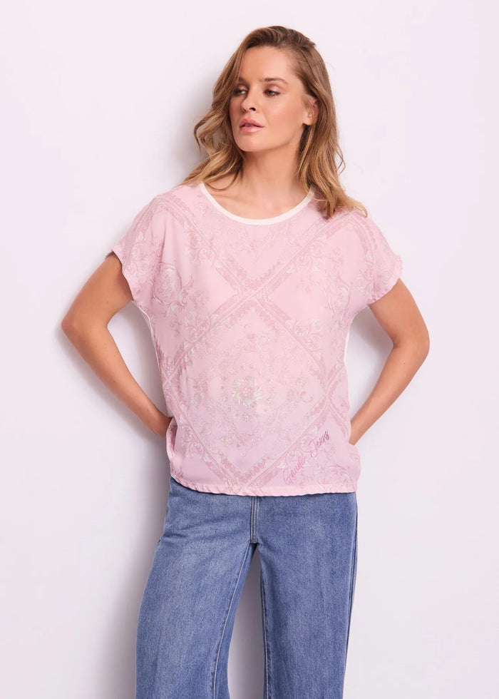 T-Shirt Girocollo Manica Corta in Jersey Donna Bianco 511BD64009