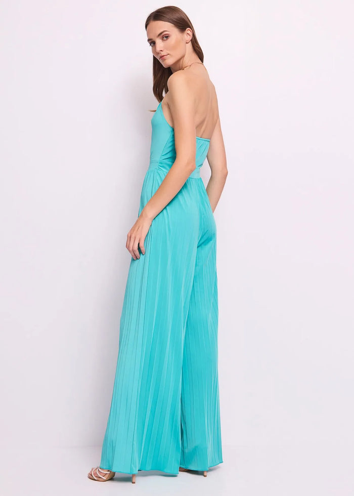 Tuta Pantalone Palazzo con Choker Verde Acqua Donna 511FD14002