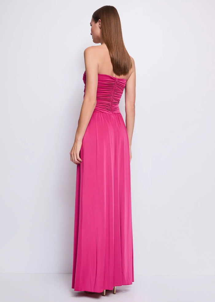 Abito Lungo con Top Scollo Cuore Rosa Donna 511FD14003