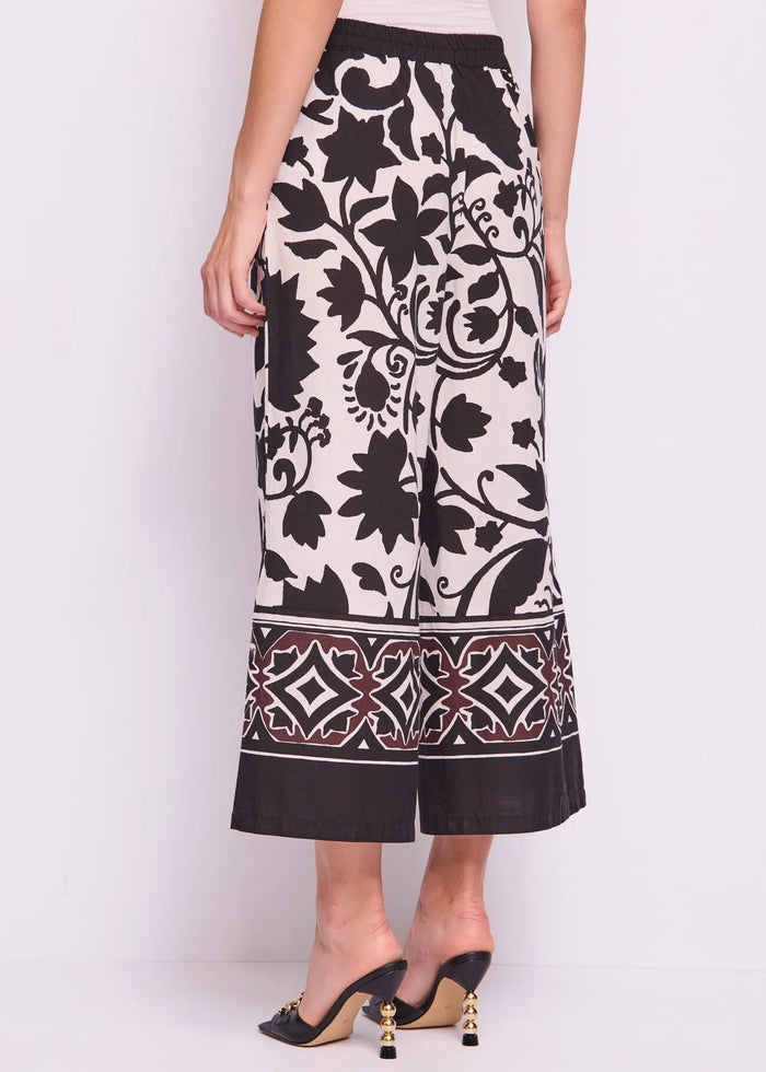 Pantalone Cropped con Stampa Floreale All Over Donna 511FD25011