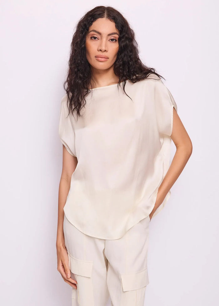Blusa con Scollo a Barca Bianca Donna 511FD45031