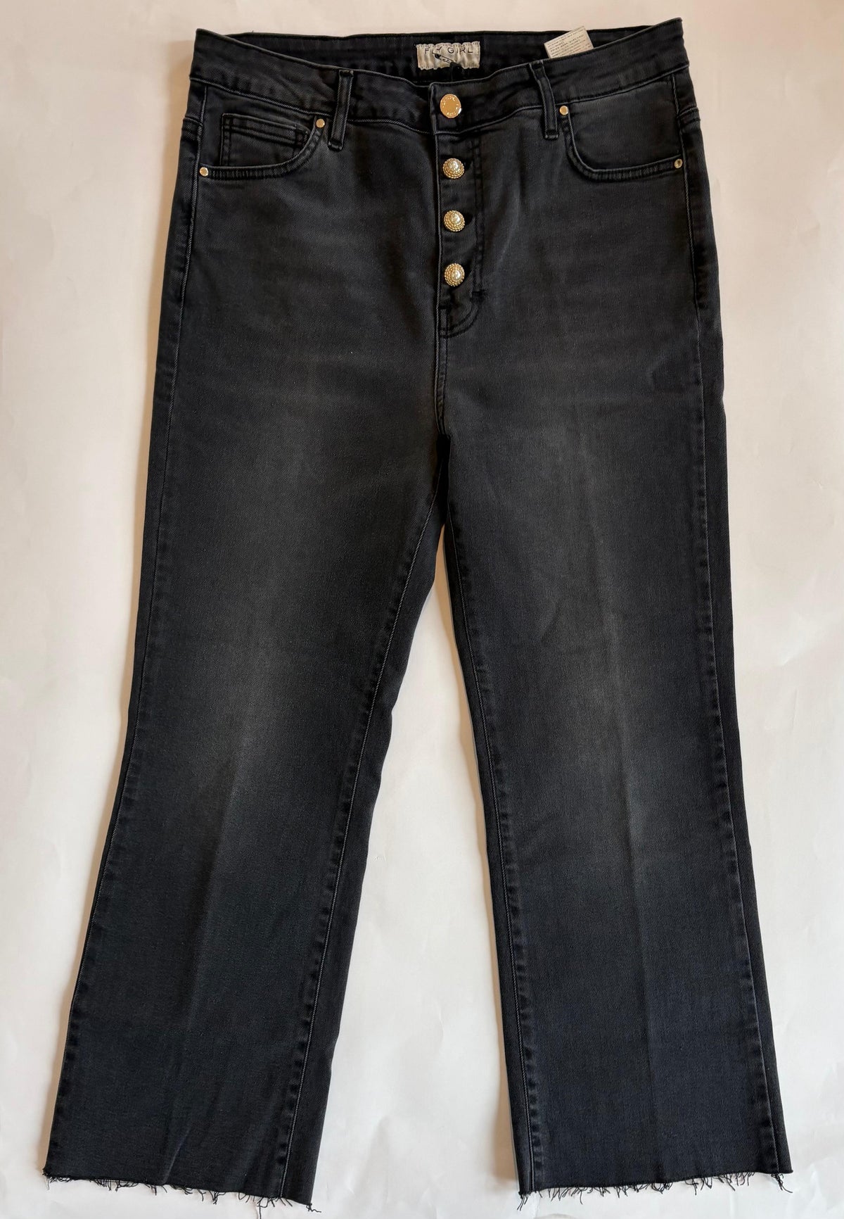 Fly girl Jeans a vita alta con bottoni donna