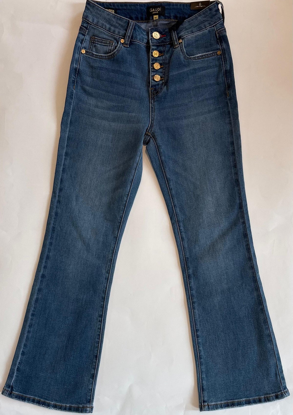 Gaudi Jeans a zampa con bottoni donna