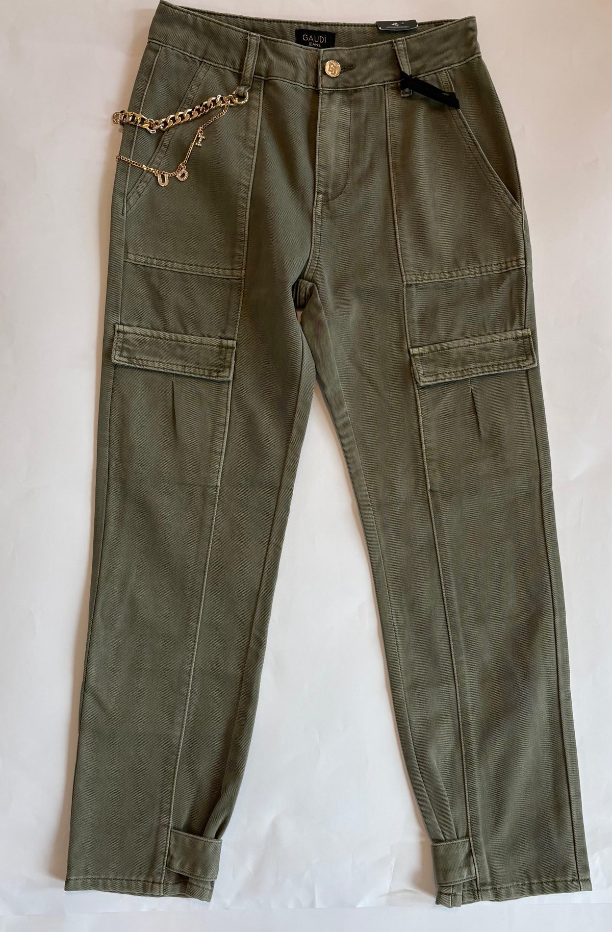 Gaudi Jeans cargo con catena donna