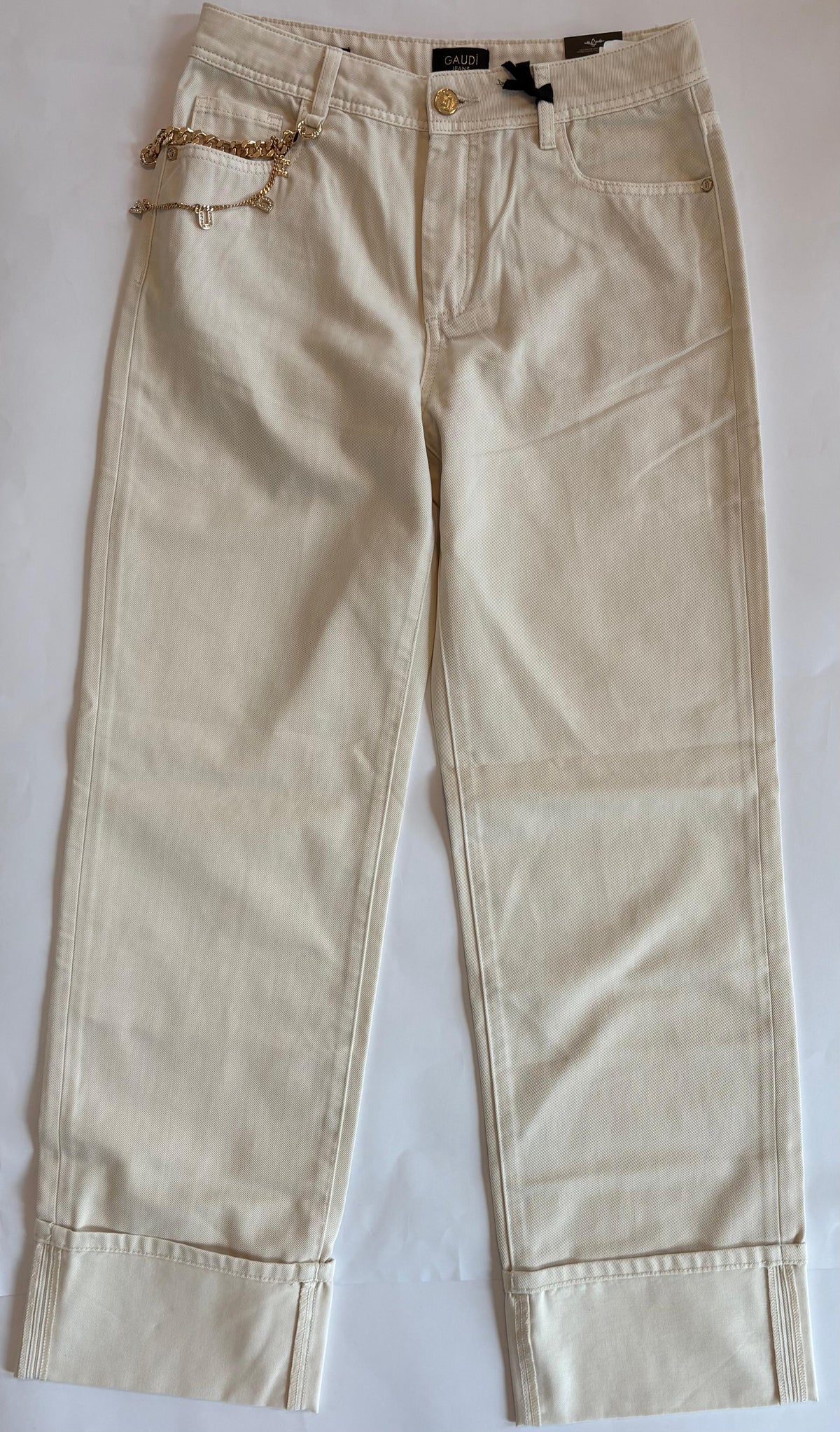 Gaudi Jeans con catena decorativa donna