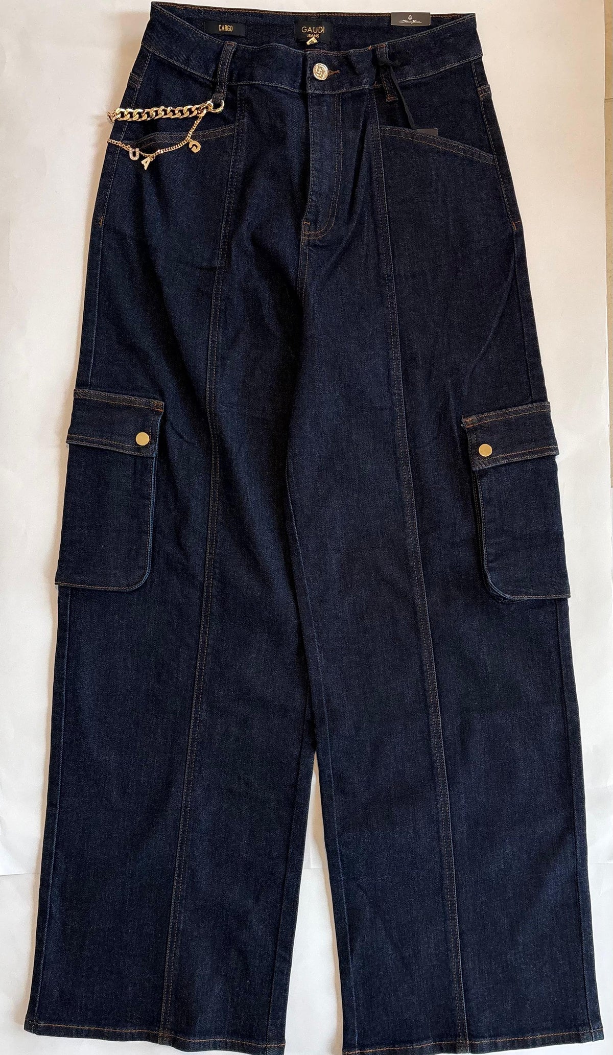 Gaudi Jeans cargo con catena donna