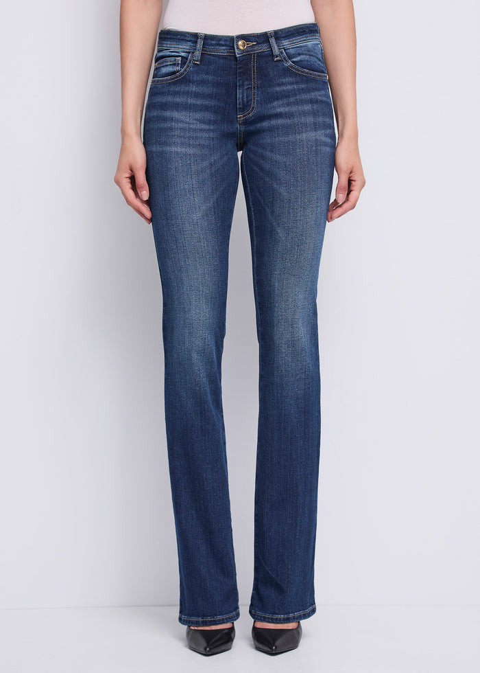 Gaudi Jeans Slim con Chiusura Zip e Bottone donna