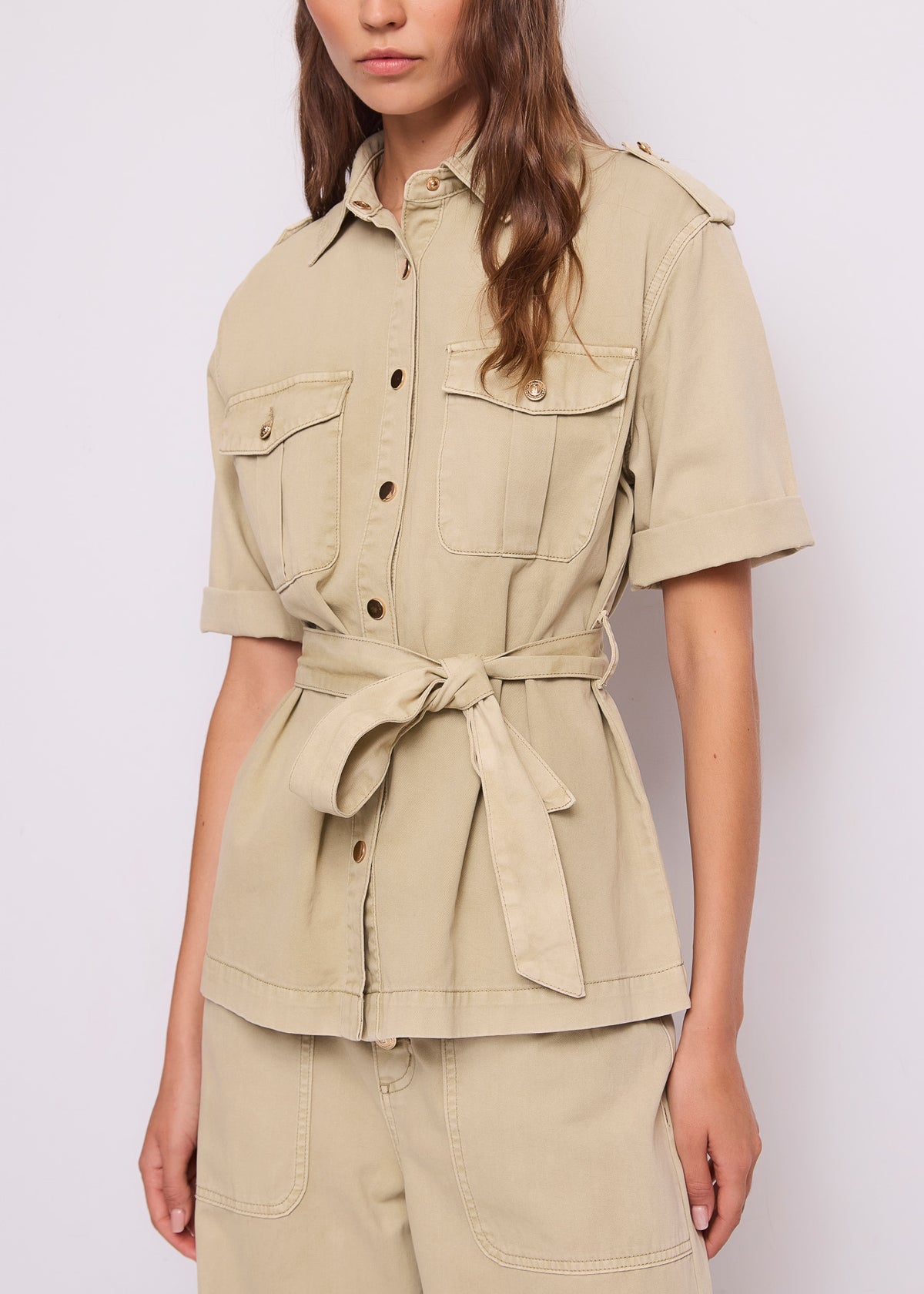 Gaudi Giacca con Cintura e Bottoni donna