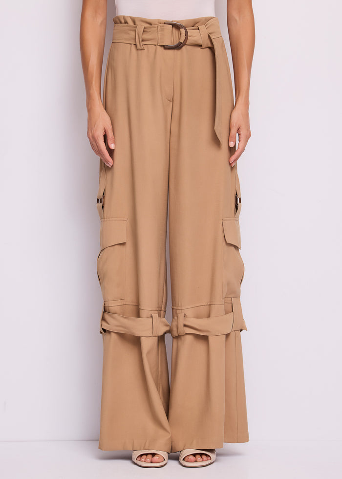 Gaudi Pantaloni Cargo con Cintura Donna