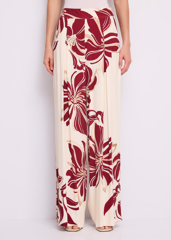 Gaudi Pantaloni Floreali Lungo con Elastico donna