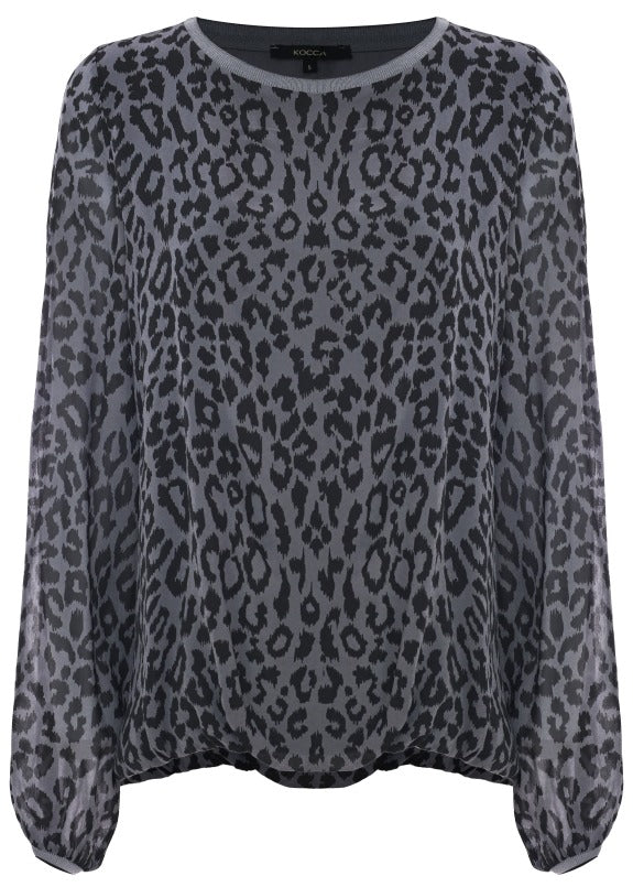 Kocca Blusa ampia con stampa animalier donna