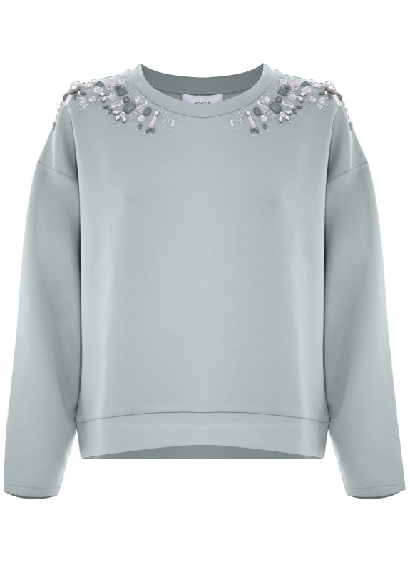 Kocca Felpa con decorazioni gioiello donna