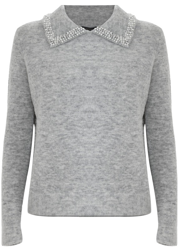 Kocca Maglia con colletto decorato donna
