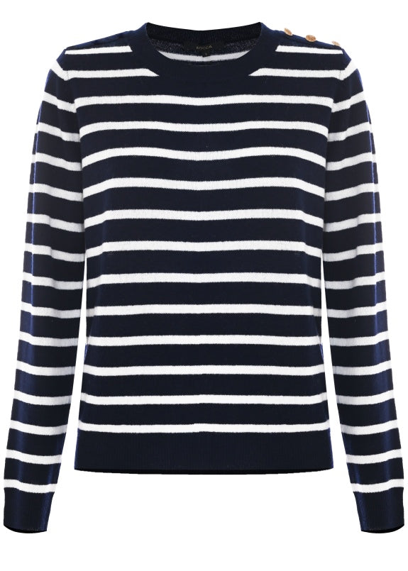 Kocca Maglia a righe con bottoni donna