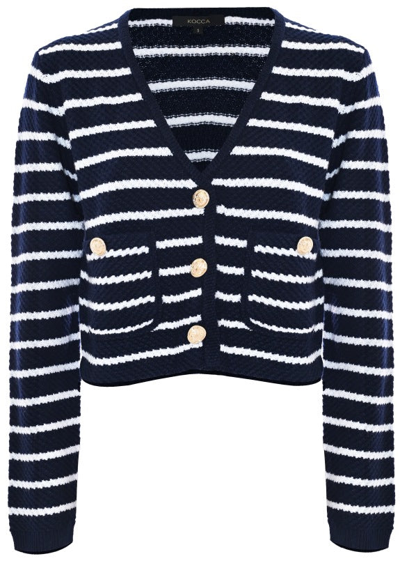 Kocca Cardigan a righe con bottoni dorati donna