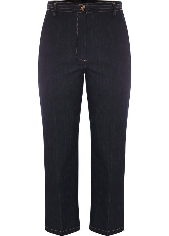 Kocca Jeans a gamba dritta con cuciture a contrasto donna