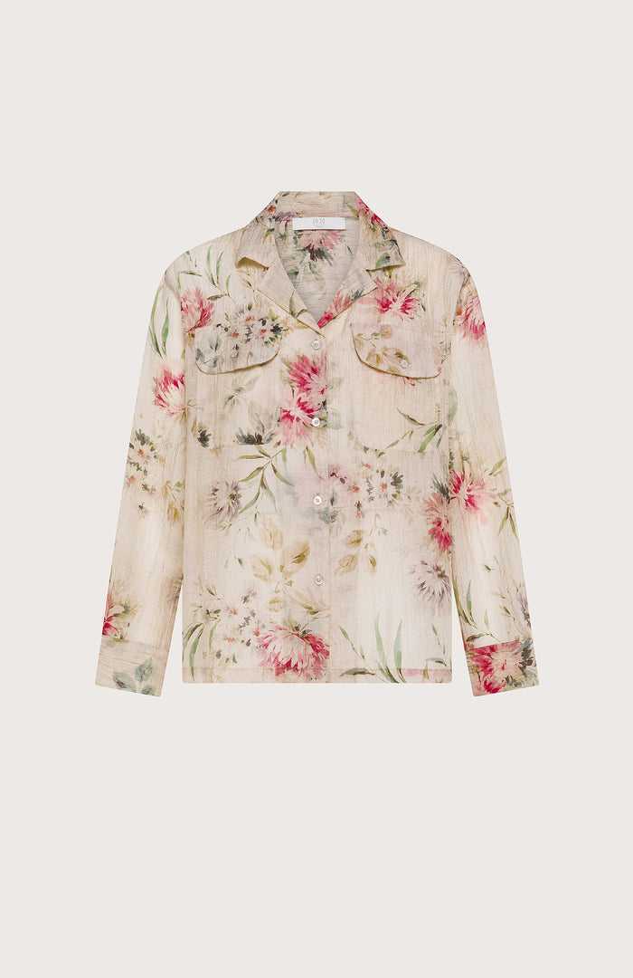 Seventy 1989 Camicia Floreale con Collo a Revers donna