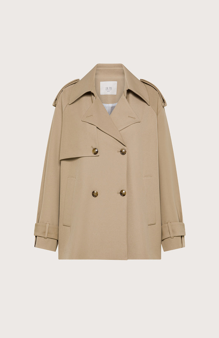 Seventy 1970 Trench Corto con Collo a Revers donna