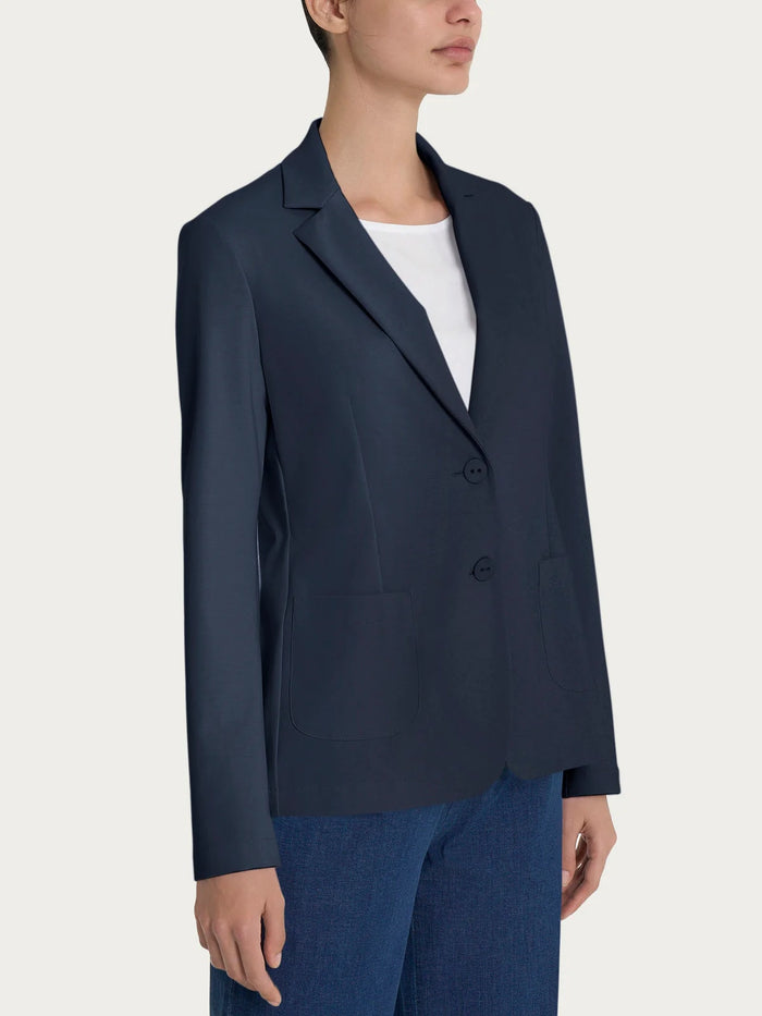 Ragno Giacca con Revers Classico blu scuro donna