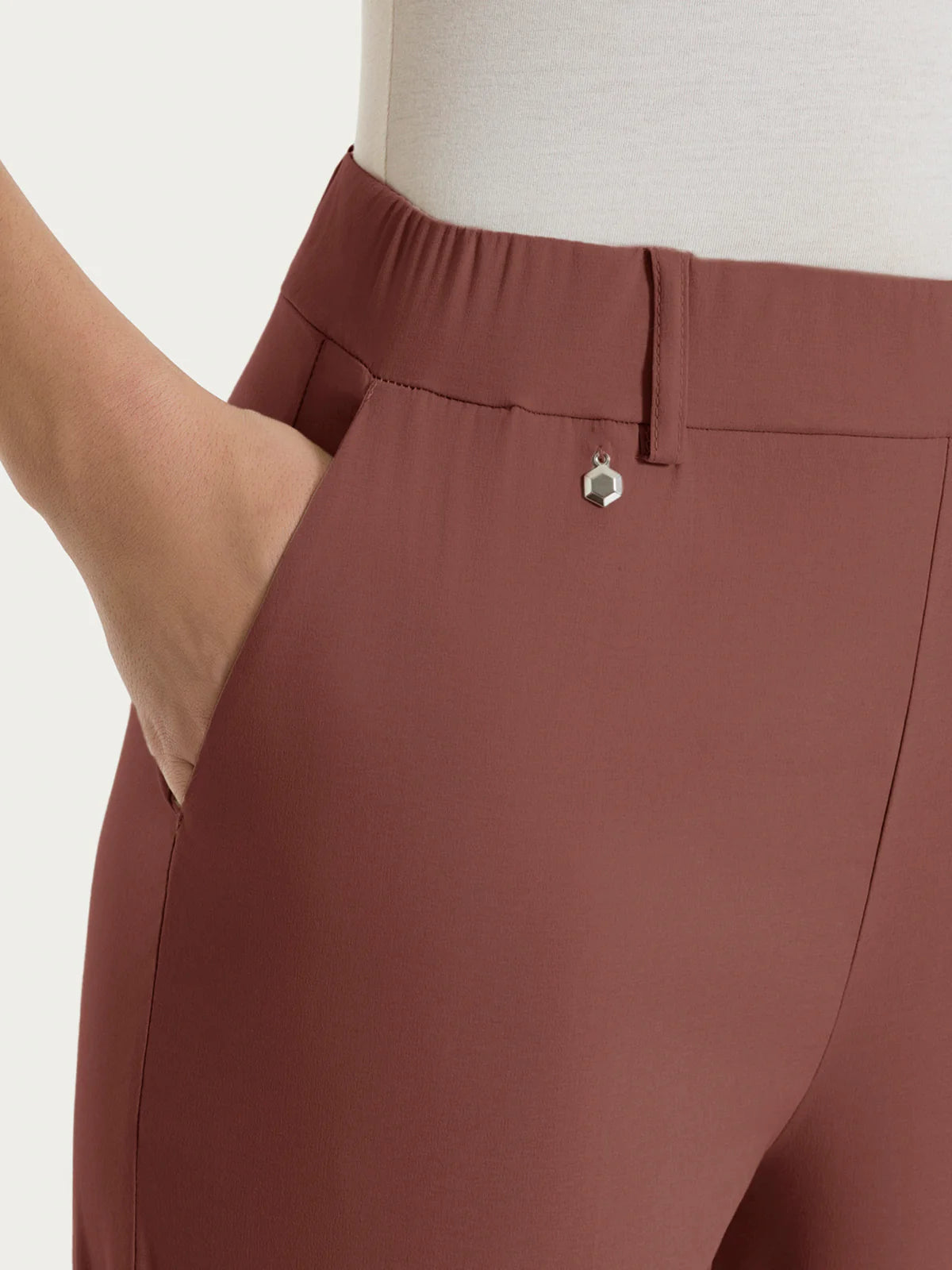 Pantaloni Lungo con Elastico in Vita donna