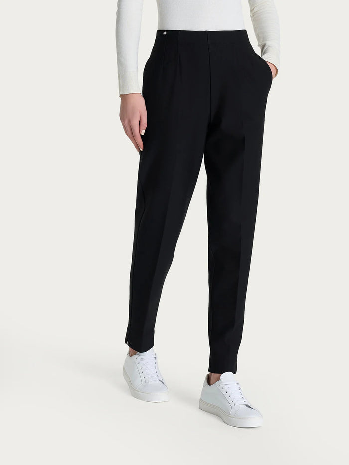 Ragno Pantalone dritto con bottone donna nero