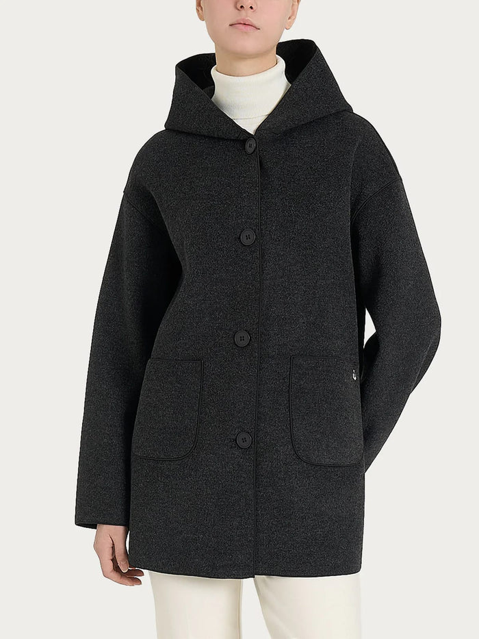 Ragno giubbino con cappuccio donna grigio