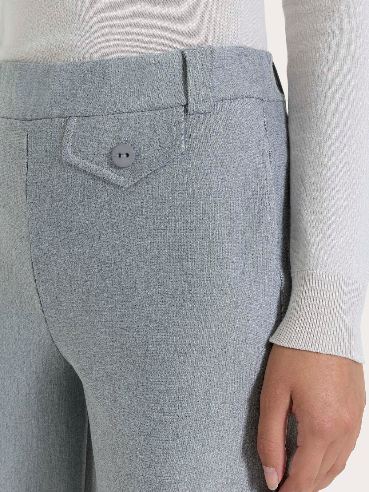 Ragno Pantalone dritto con bottone donna grigio