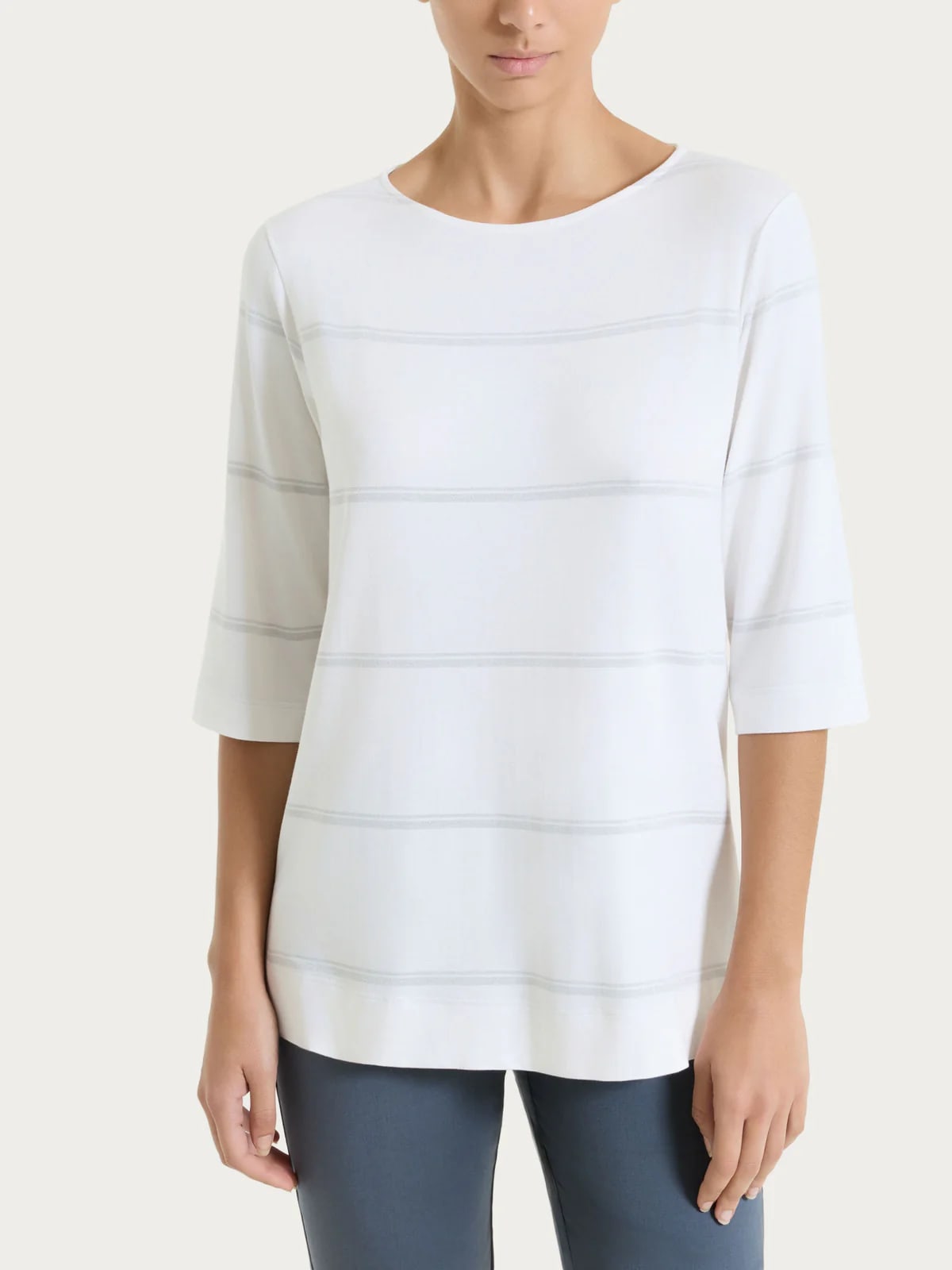 Ragno Maglia Rigata a 3/4 Girocollo donna