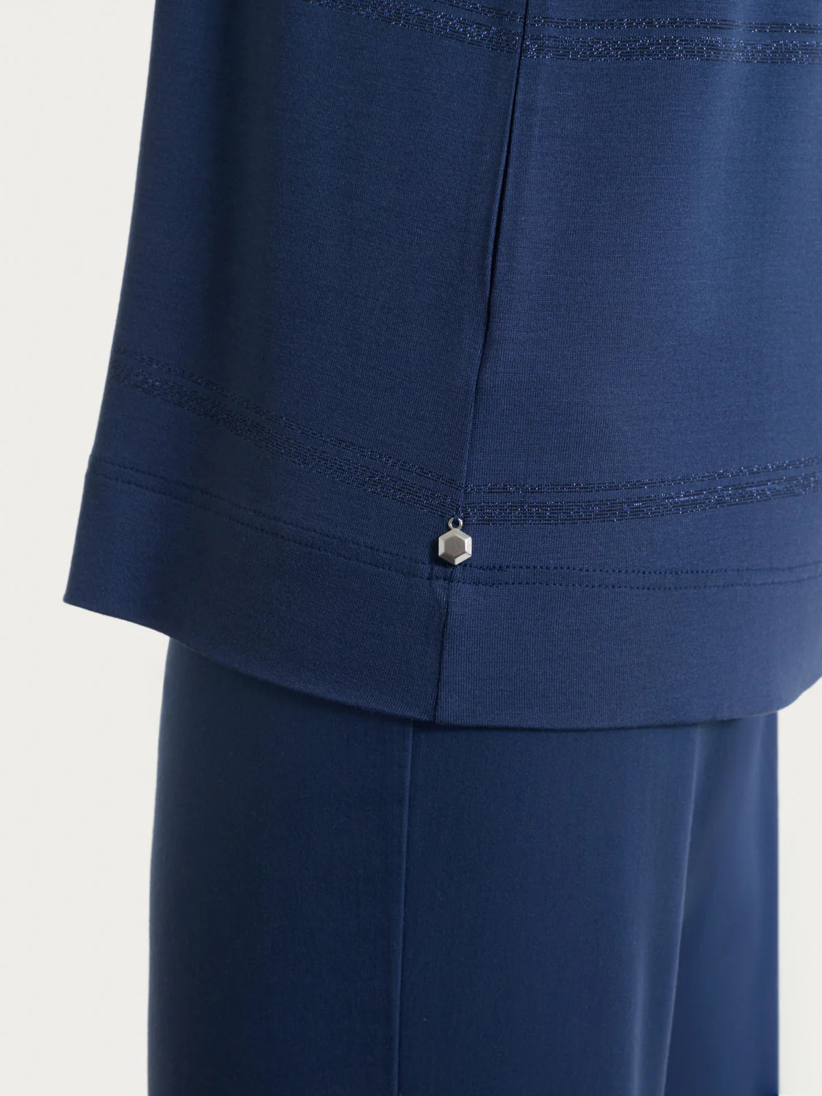 Maglia Rigata a 3/4 Girocollo donna