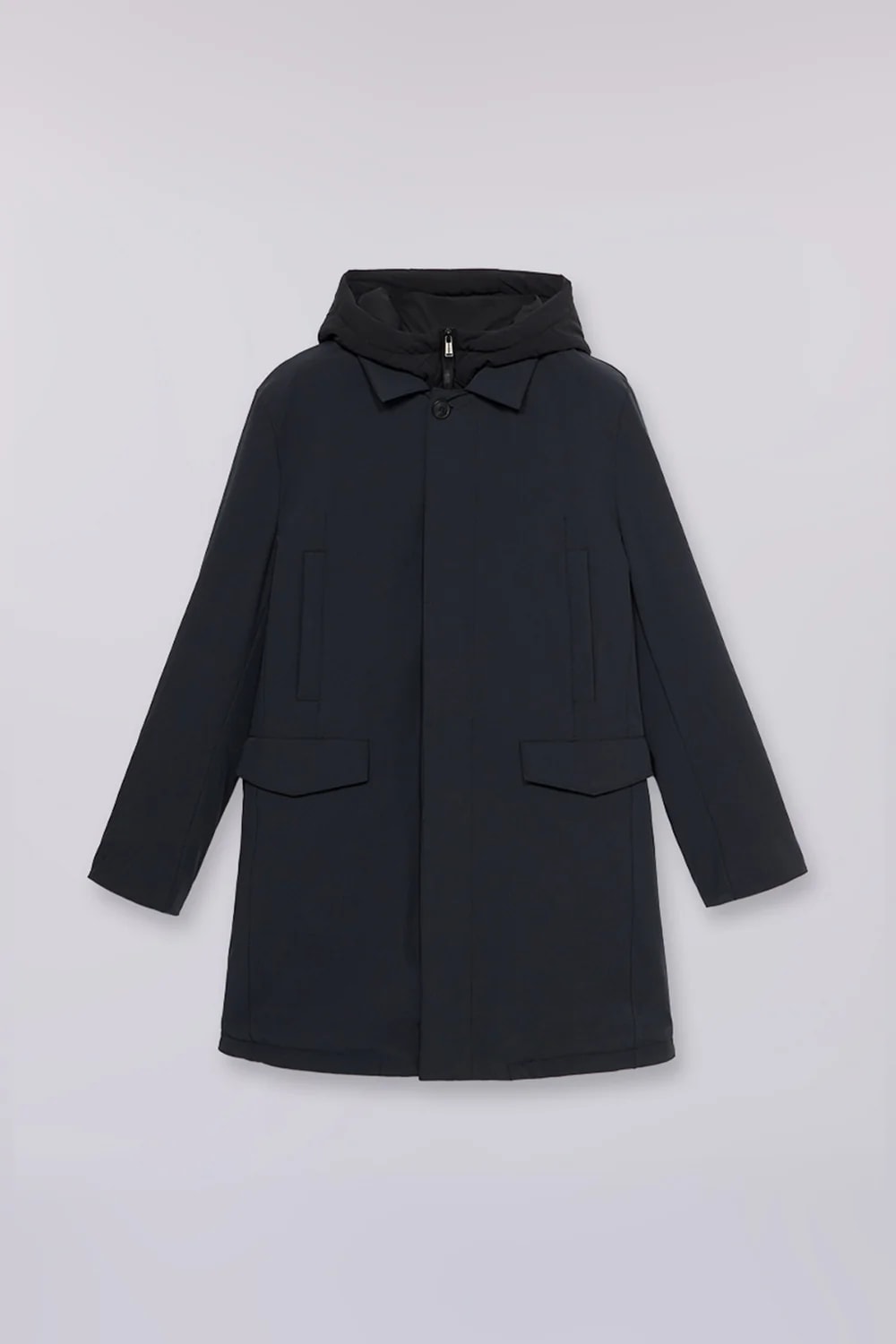Trussardi giubbino lungo con cappuccio uomo