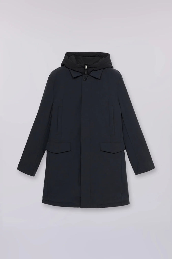 Trussardi giubbino lungo con cappuccio uomo
