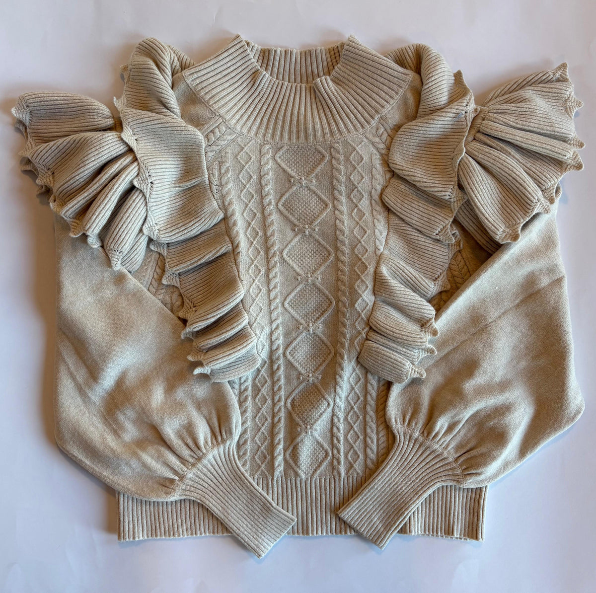 Fresh flower Maglia con volant strutturati donna