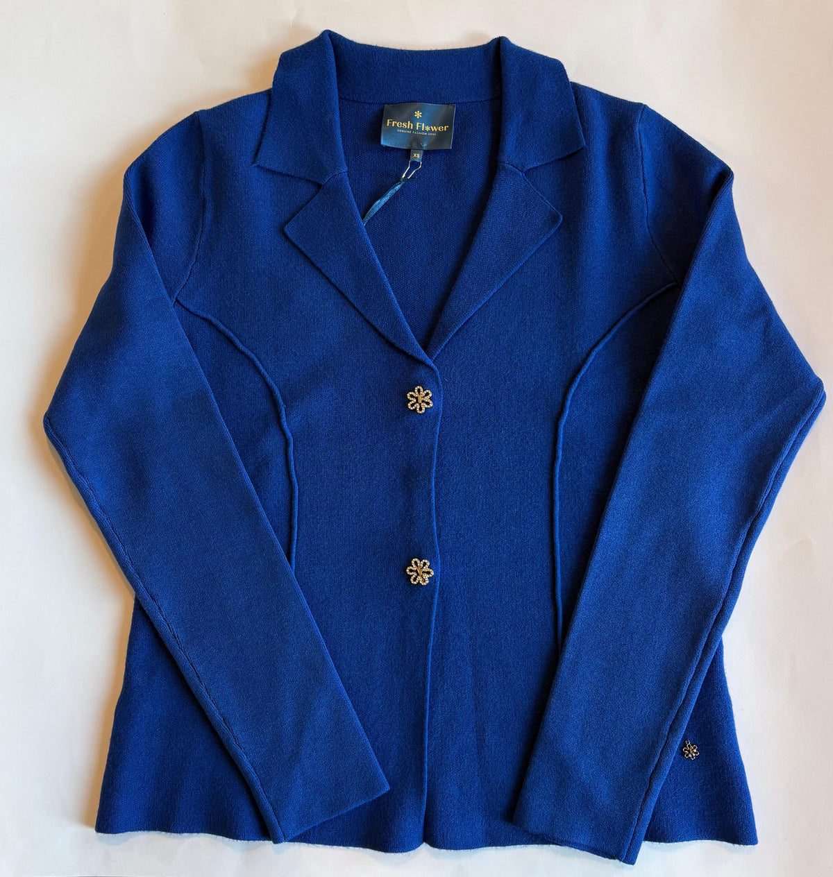 Fresh flower Cardigan con bottoni decorativi donna