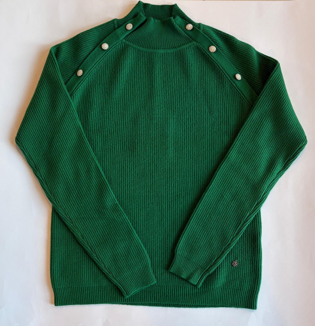 Fresh flower Maglia con bottoni decorativi donna