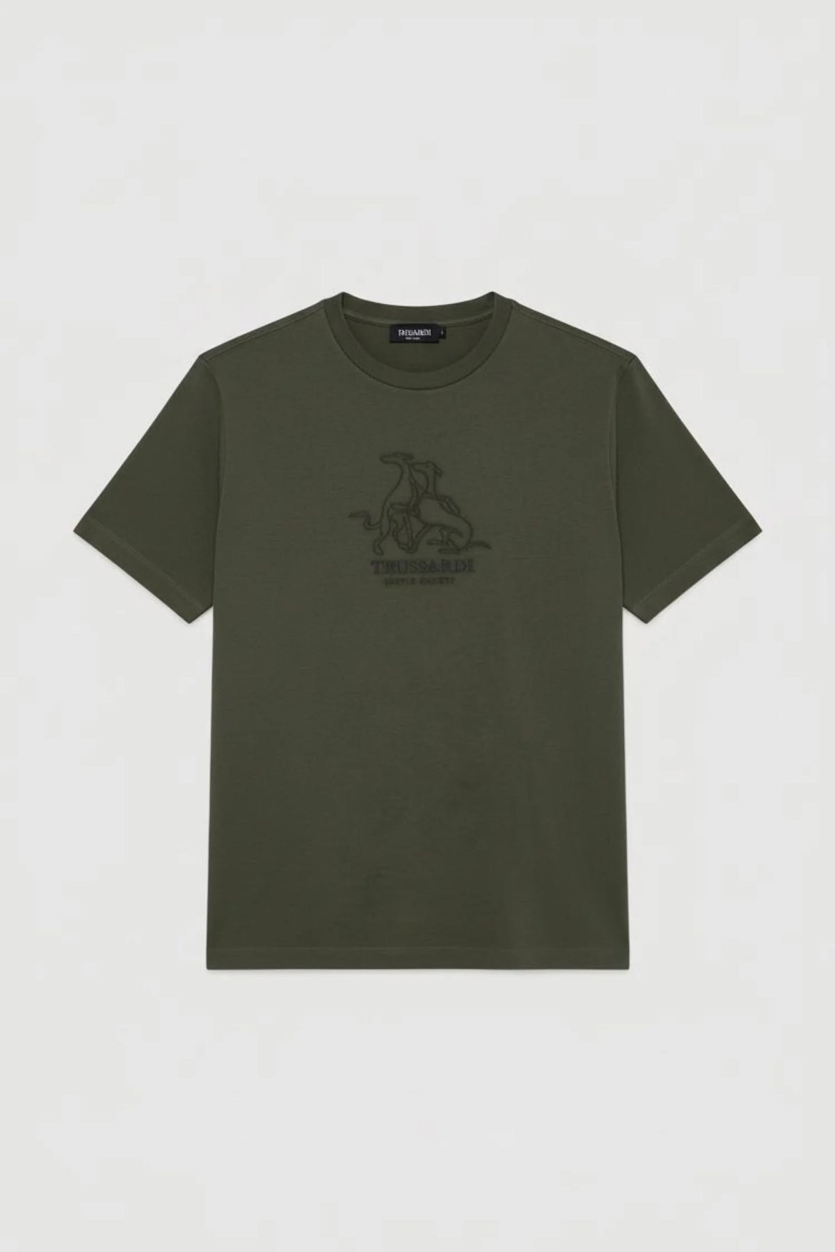 Trussardi T-shirt con logo centrale in rilievo uomo