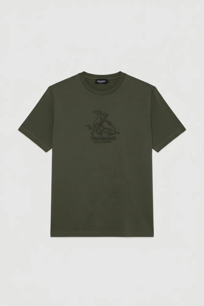 Trussardi T-shirt con logo centrale in rilievo uomo