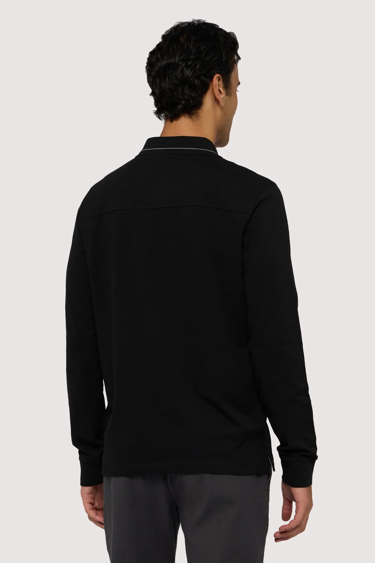 Polo a manica lunga regular fit in piquet