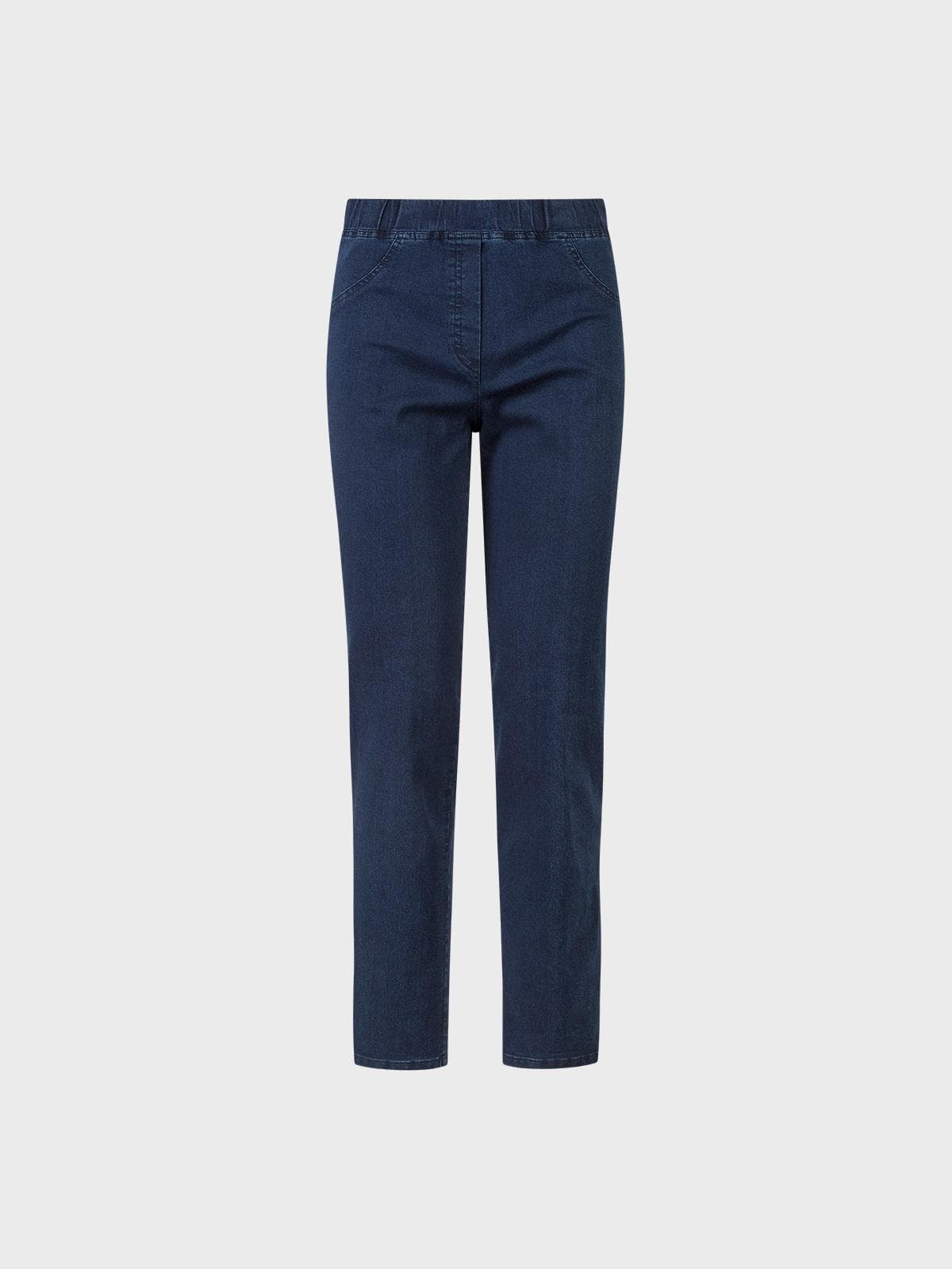 Lola Pantalone Denim Fake Blu Vita Elasticizzata